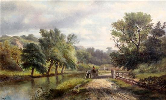Abraham Hulk Jnr. (1851-1922) River landscapes 19.5 x 31.5in.